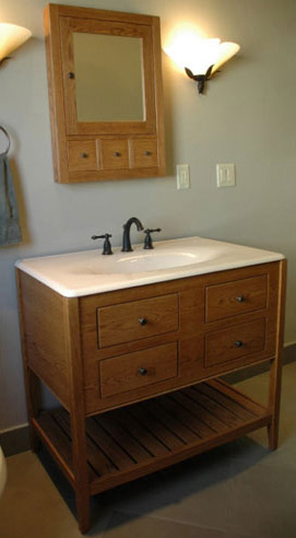 Furniture Style Bathroom Vanities on Double Height Apron  Open Style Vanity   Nhwoodworking At Meadowbrook